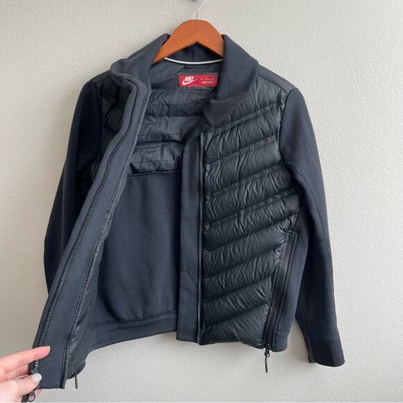 Nike Women's Tech Aeroloft Bomber Down Jacket in Black Small - Picture 3 of 11